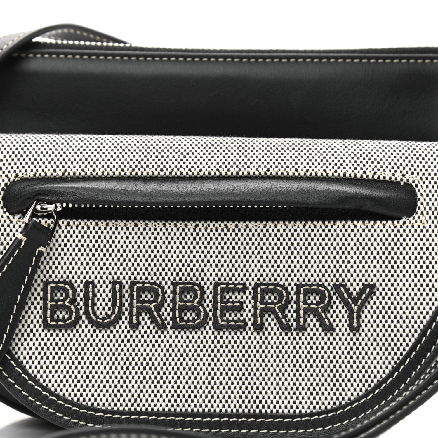 Burberry Canvas Horseferry Print Double Olympia Shoulder Bag Black 7 of 9