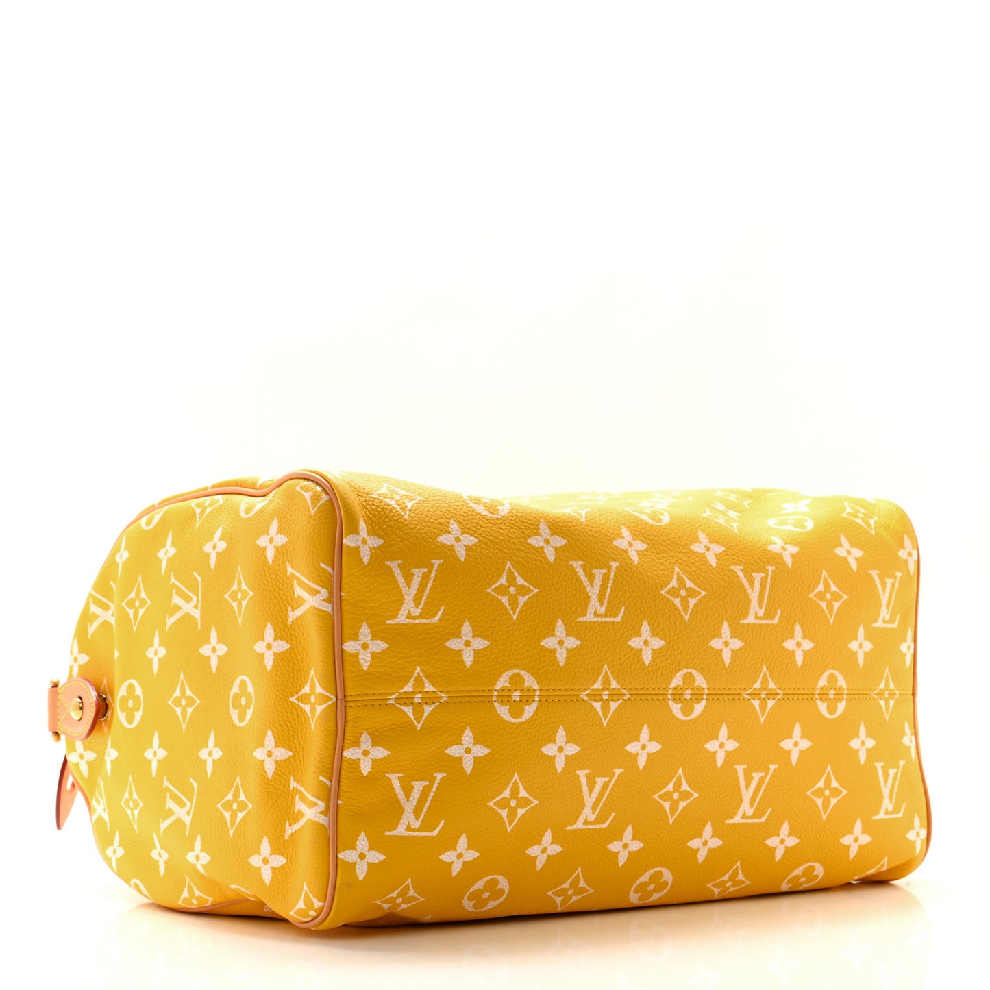 Calfskin Monogram Speedy P9 Bandouliere 40 Jaune Mat