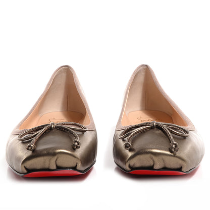 Christian Louboutin Nappa Leather Rosella Flats 41 Bronze 2 of 6