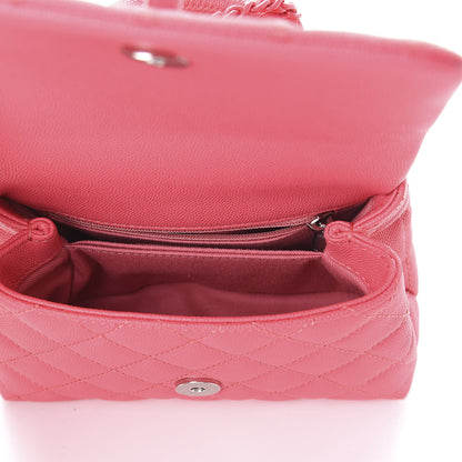 Chanel Caviar Quilted Incognito Extra Mini Coco Handle Flap Pink 5 of 10