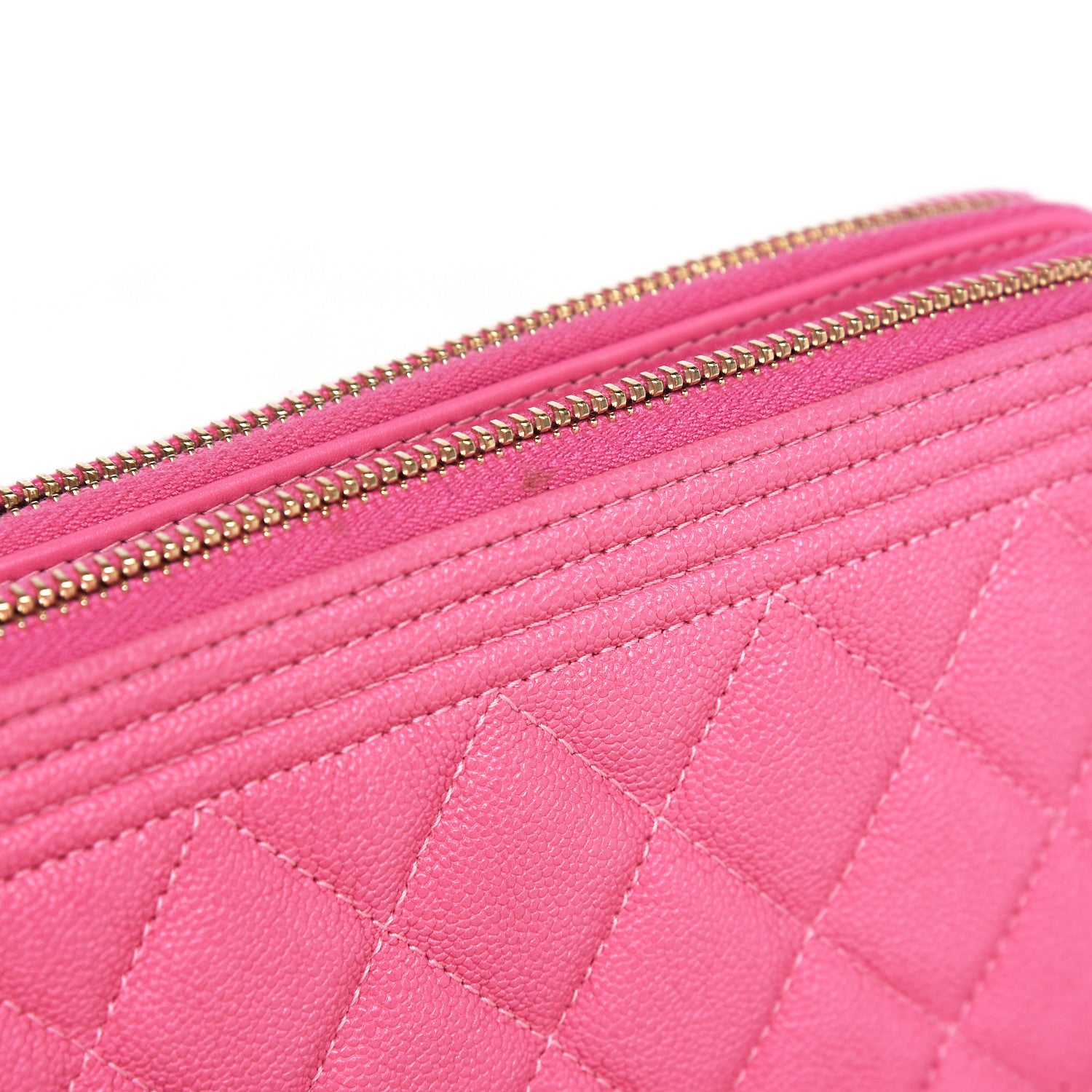 Chanel Caviar Quilted Small Boy Clutch With Chain Pink 12 of 14