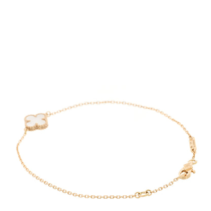 Van Cleef & Arpels 18K Yellow Gold Mother of Pearl Sweet Alhambra Bracelet 2 of 5