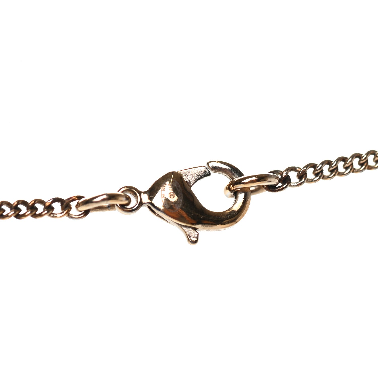 Chanel Baguette Crystal Quilted CC Pendant Necklace Gold 4 of 4