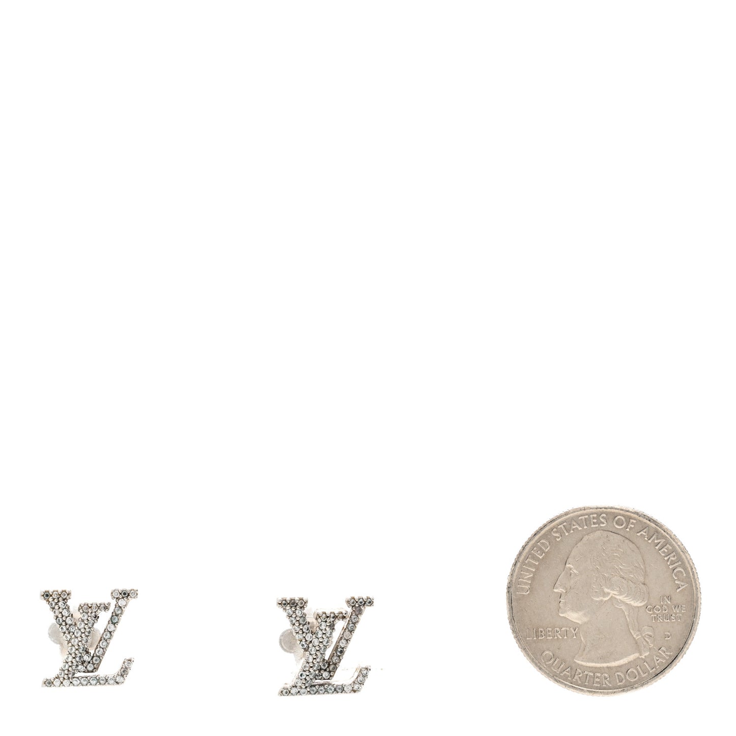 Crystal LV Iconic Earrings Silver