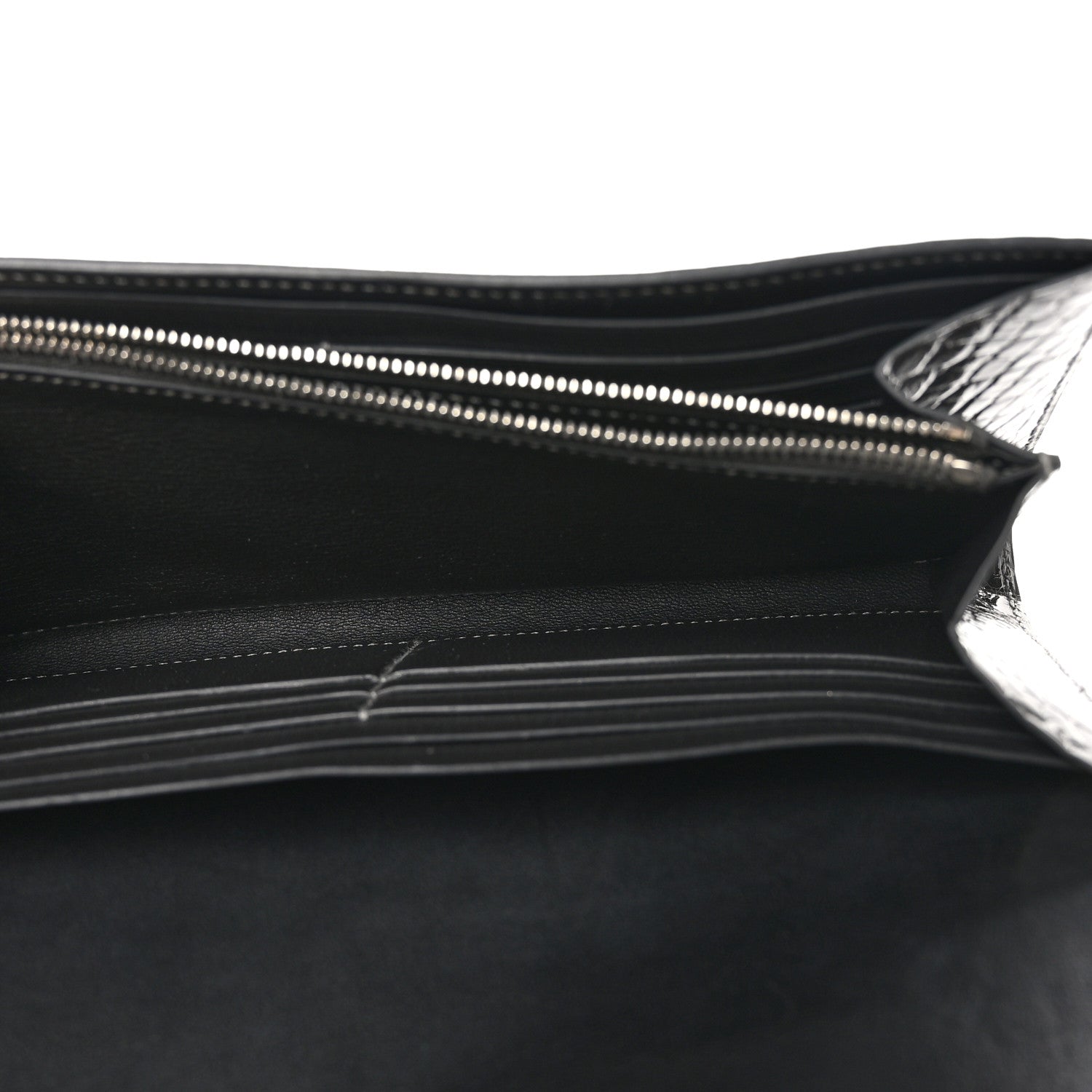 Hermes Shiny Alligator Constance Long Wallet Graphite 5 of 11