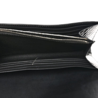 Hermes Shiny Alligator Constance Long Wallet Graphite 5 of 11