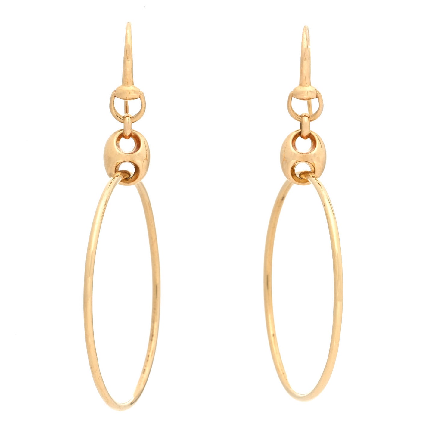 18K Yellow Gold Marina Hoop Earrings