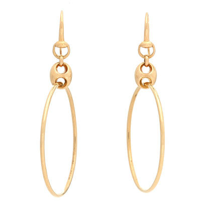 Gucci 18K Yellow Gold Marina Hoop Earrings 3 of 6