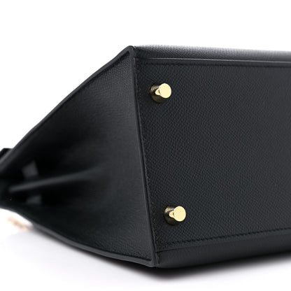 Hermes Epsom Kelly Sellier 28 Black 8 of 11