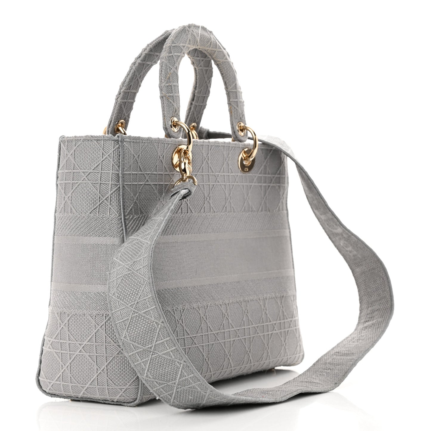 Canvas Embroidered Cannage Lady D-Lite Gray