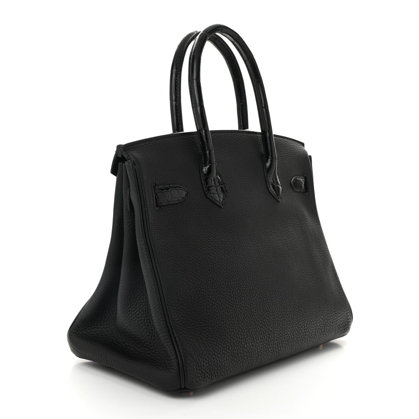 Togo Shiny Niloticus Crocodile Birkin Touch 30 Black