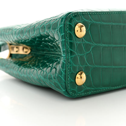 Louis Vuitton Alligator Capucines BB Emeraude 9 of 10
