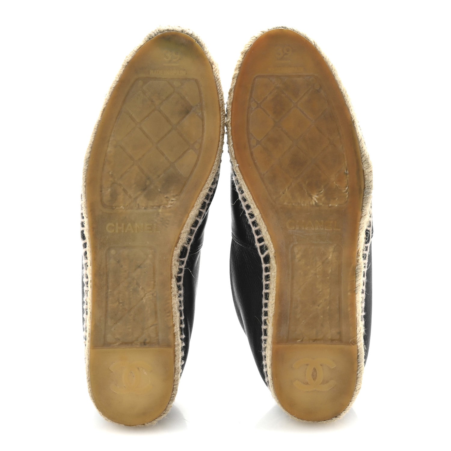 Chanel Lambskin CC Espadrilles 39 Black 6 of 11