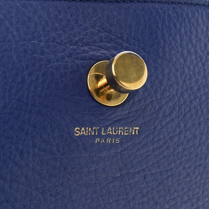 Saint Laurent Calfskin Canvas Medium Muse Two Blue 5 of 13