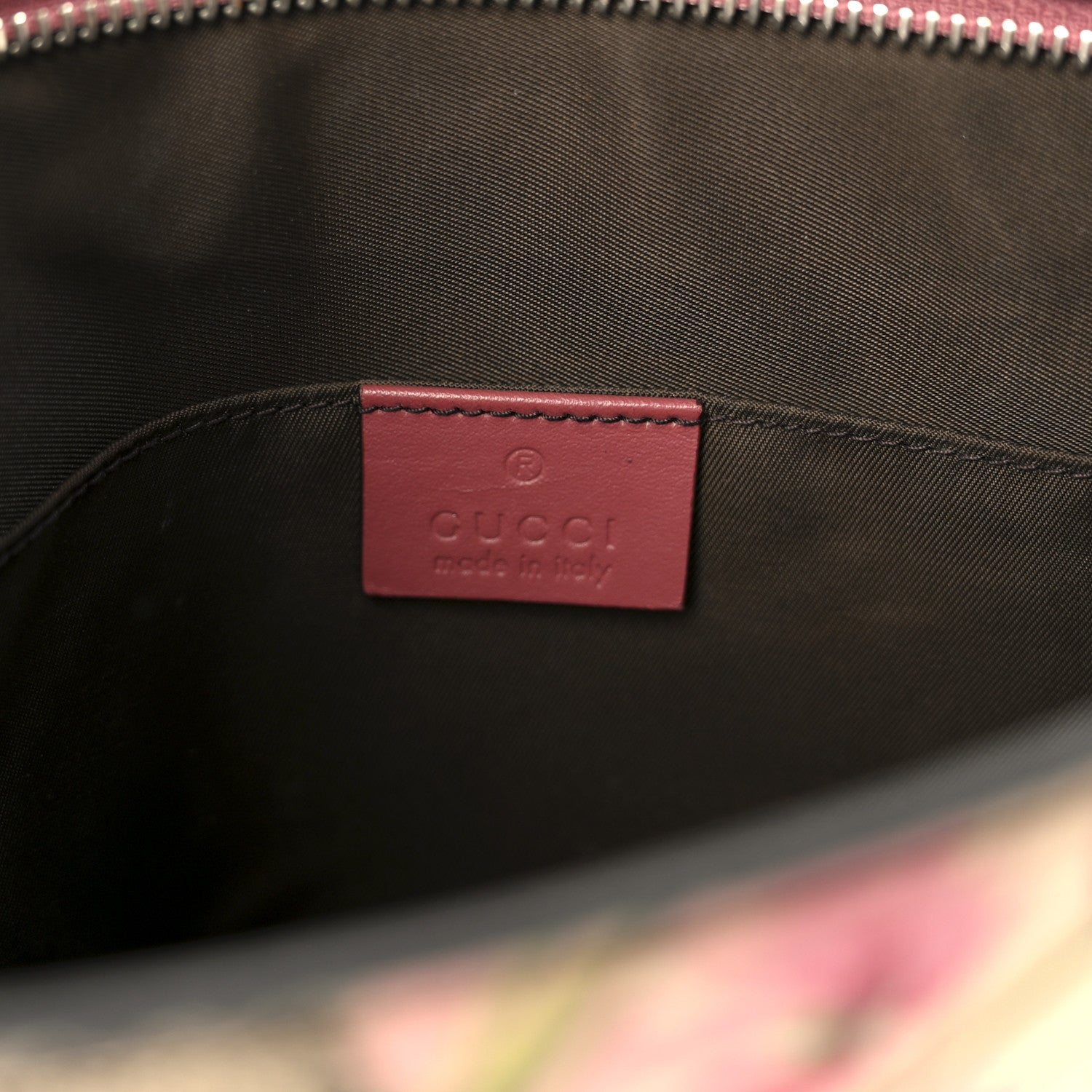 Gucci GG Supreme Monogram Blooms Large Cosmetic Case Beige Multicolor Dry Rose 6 of 8