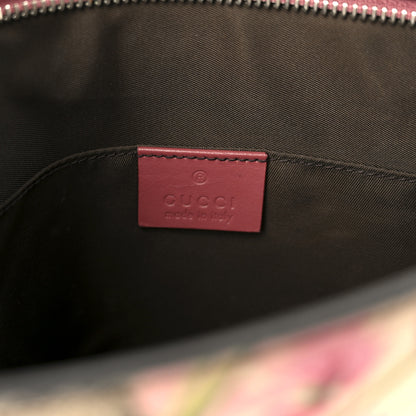 Gucci GG Supreme Monogram Blooms Large Cosmetic Case Beige Multicolor Dry Rose 6 of 8