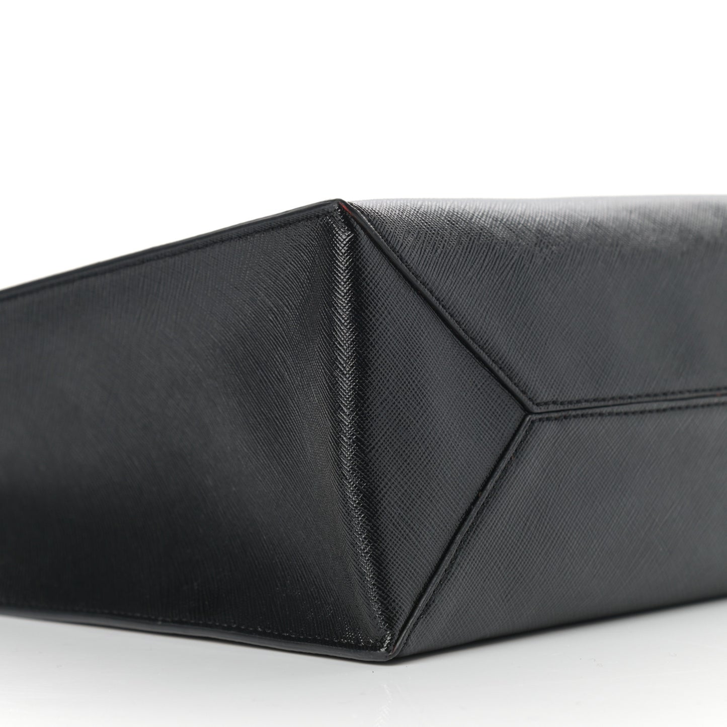 Textured Coated Canvas Stargate Shopper Tote Black