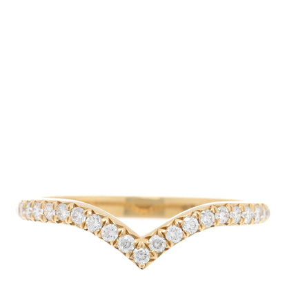 Tiffany 18K Yellow Gold Diamond Soleste V Band Ring 52/6 1 of 4