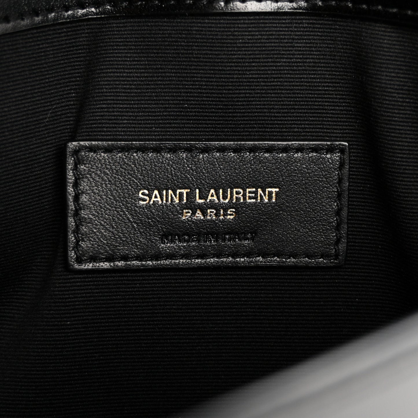 Smooth Shiny Calfskin Uptown Pouch Black