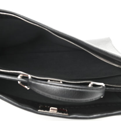 Fendi Cuoio Romano Selleria Monster Eyes Inlay Large Mens Peekaboo Iconic Essential Satchel Black Sunflower 6 of 13