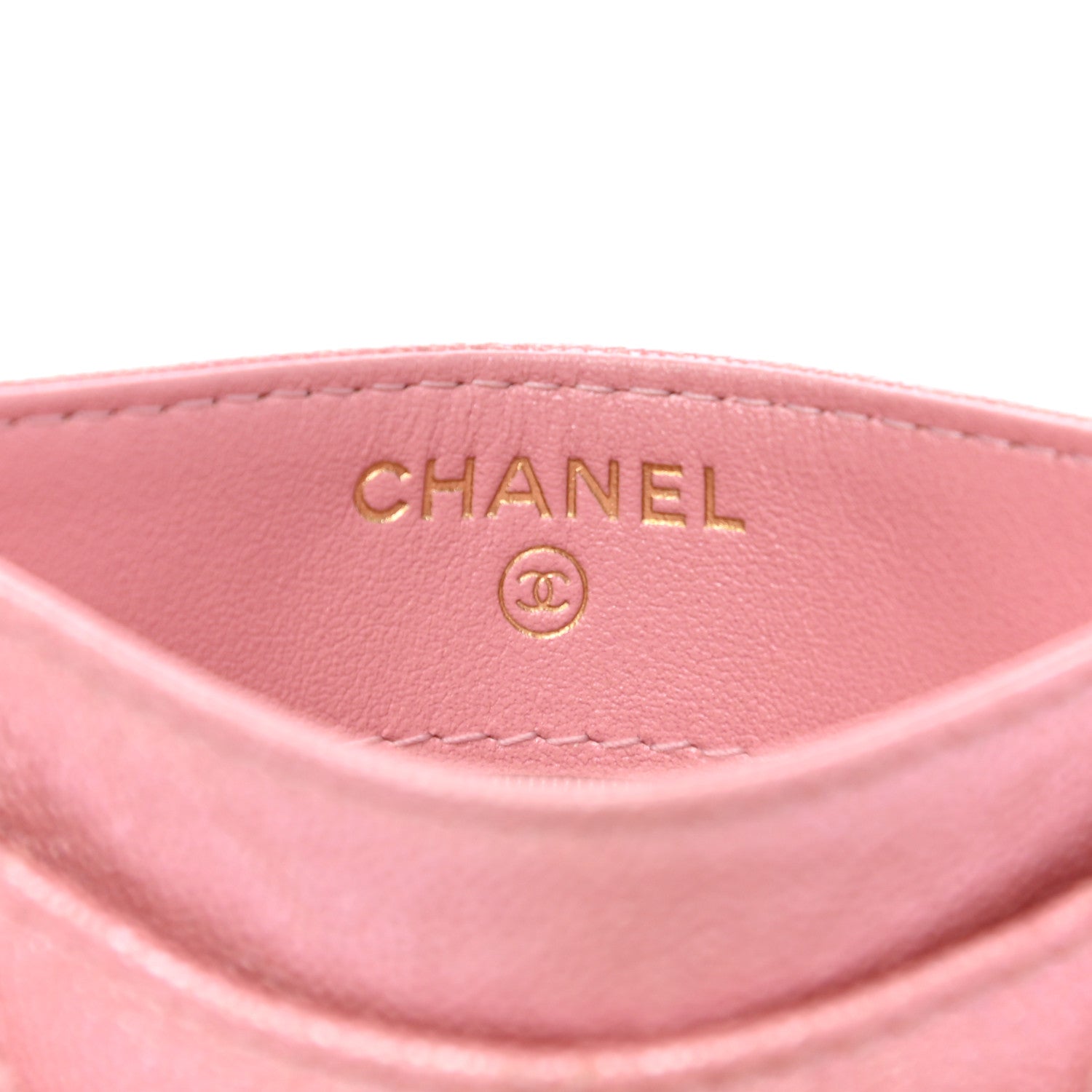 Chanel Iridescent Caviar Quilted Card Holder Rose Pink 6 of 9