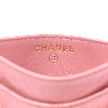 Chanel Iridescent Caviar Quilted Card Holder Rose Pink 6 of 9