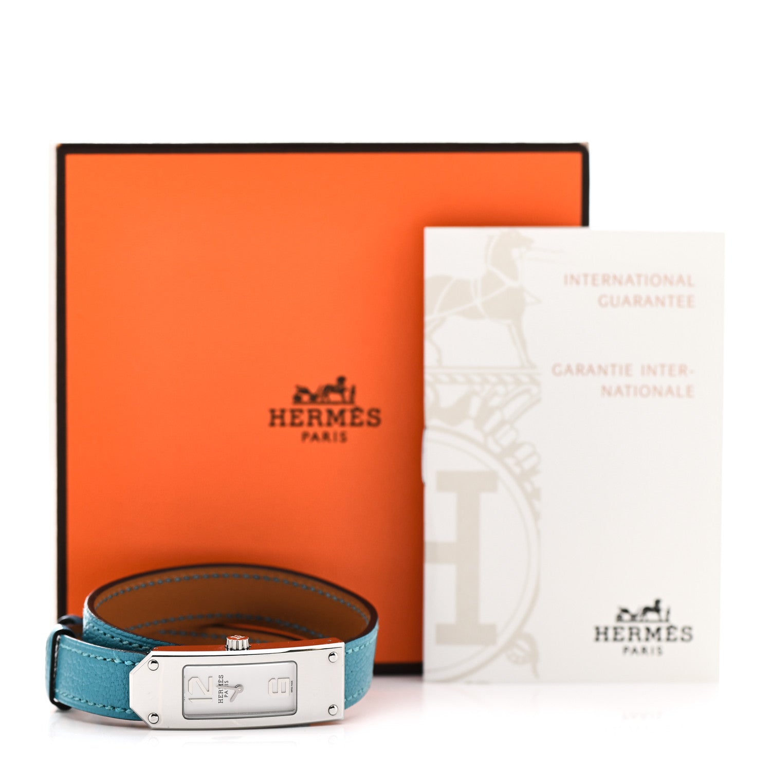 Hermes Stainless Steel Swift 15mm Kelly II Quartz Watch Blue Jean 5 of 5