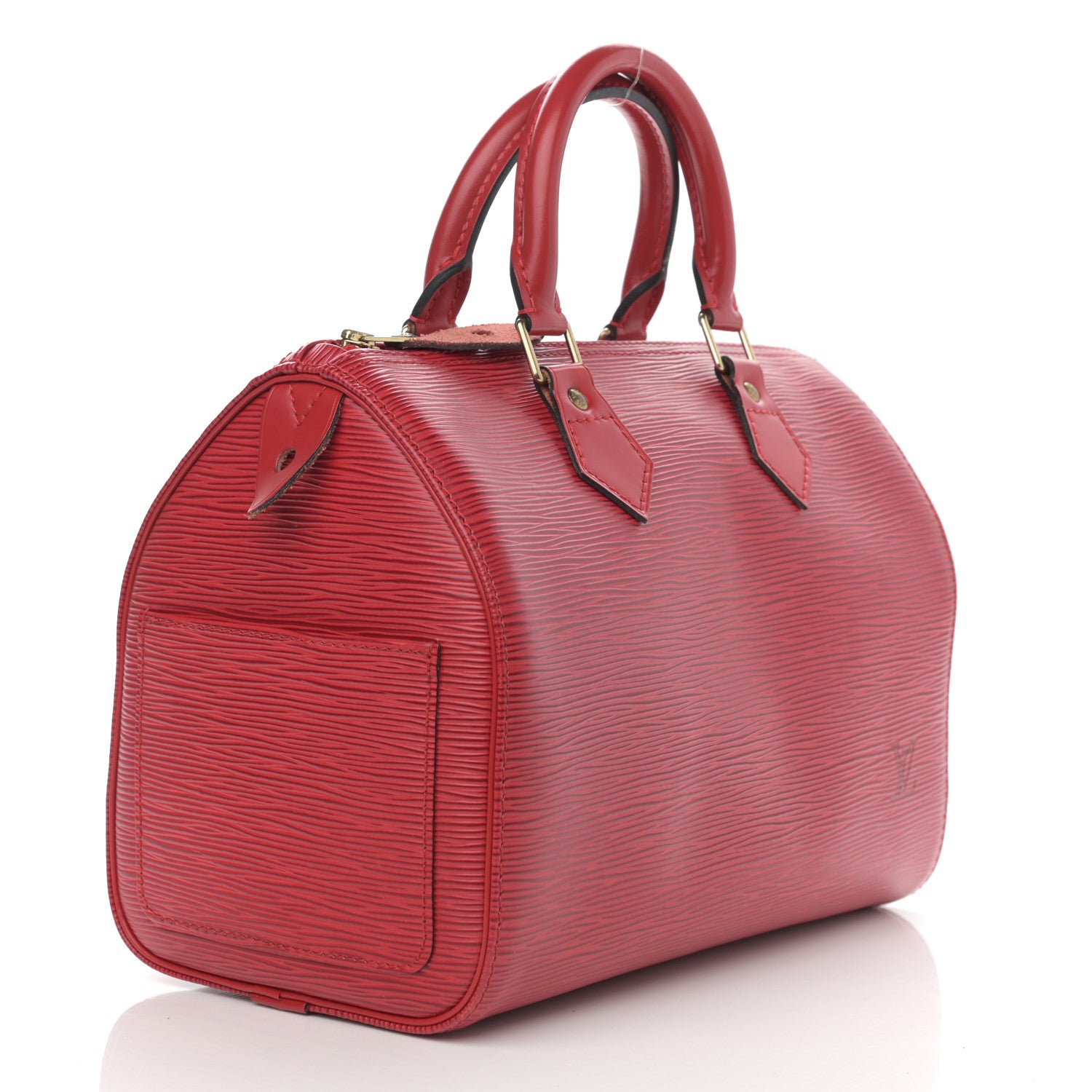 Louis Vuitton Epi Speedy 25 Castillan Red 3 of 10