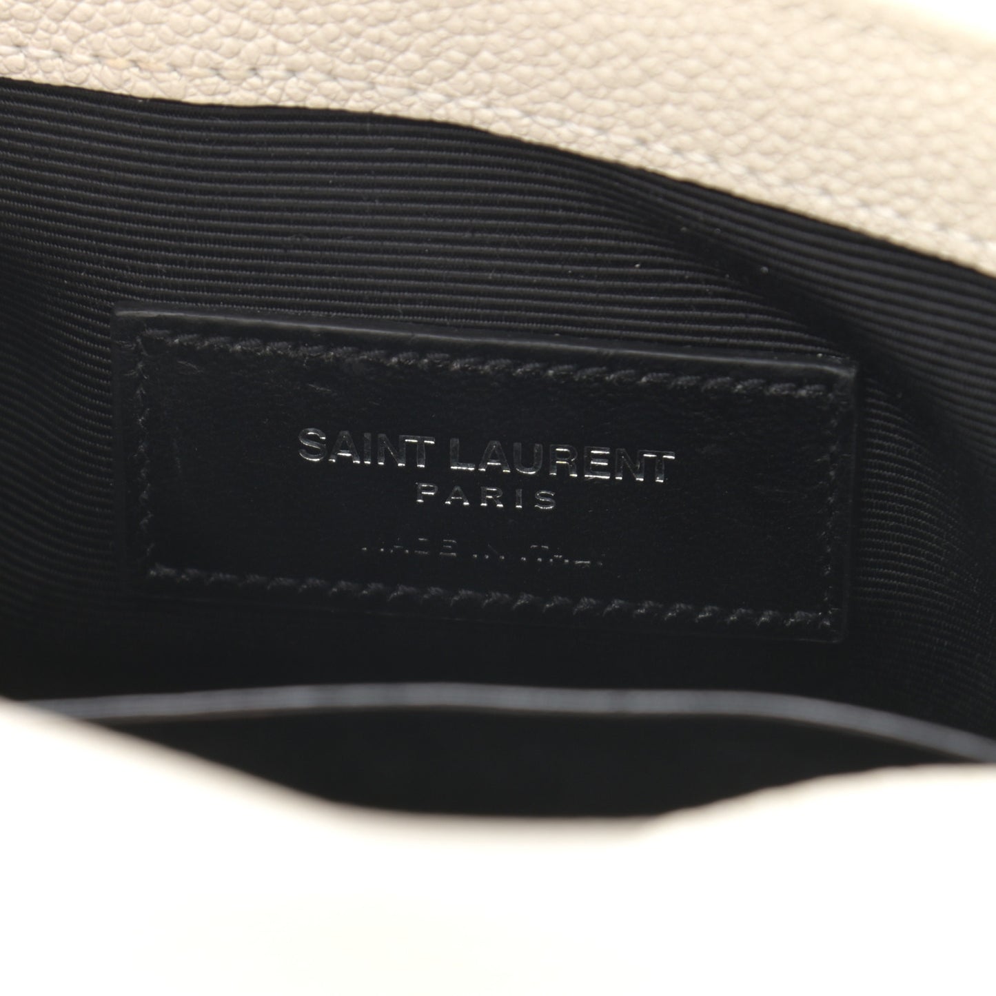 Grained Calfskin Matelasse Chevron Monogram Classic Baby Chain Bag White