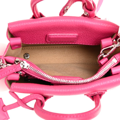 MCM Grained Calfskin X-Mini Milla Tote Beetroot Pink 5 of 16