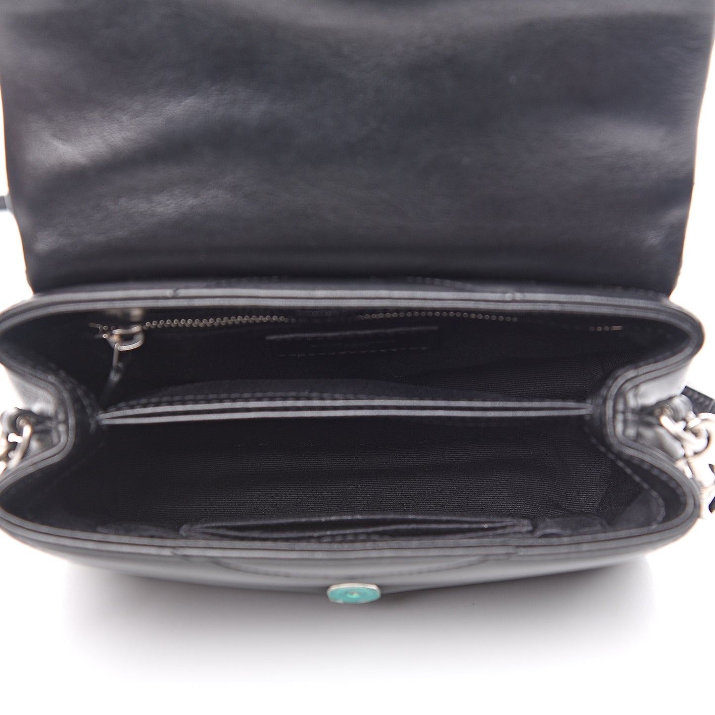 Calfskin Y Quilted Monogram Toy Loulou Crossbody Bag Black
