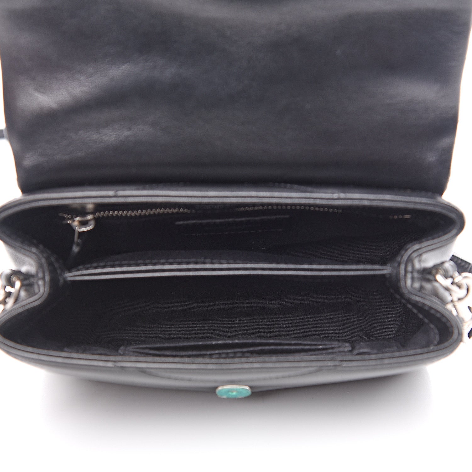 Saint Laurent Calfskin Y Quilted Monogram Toy Loulou Crossbody Bag Black 4 of 10
