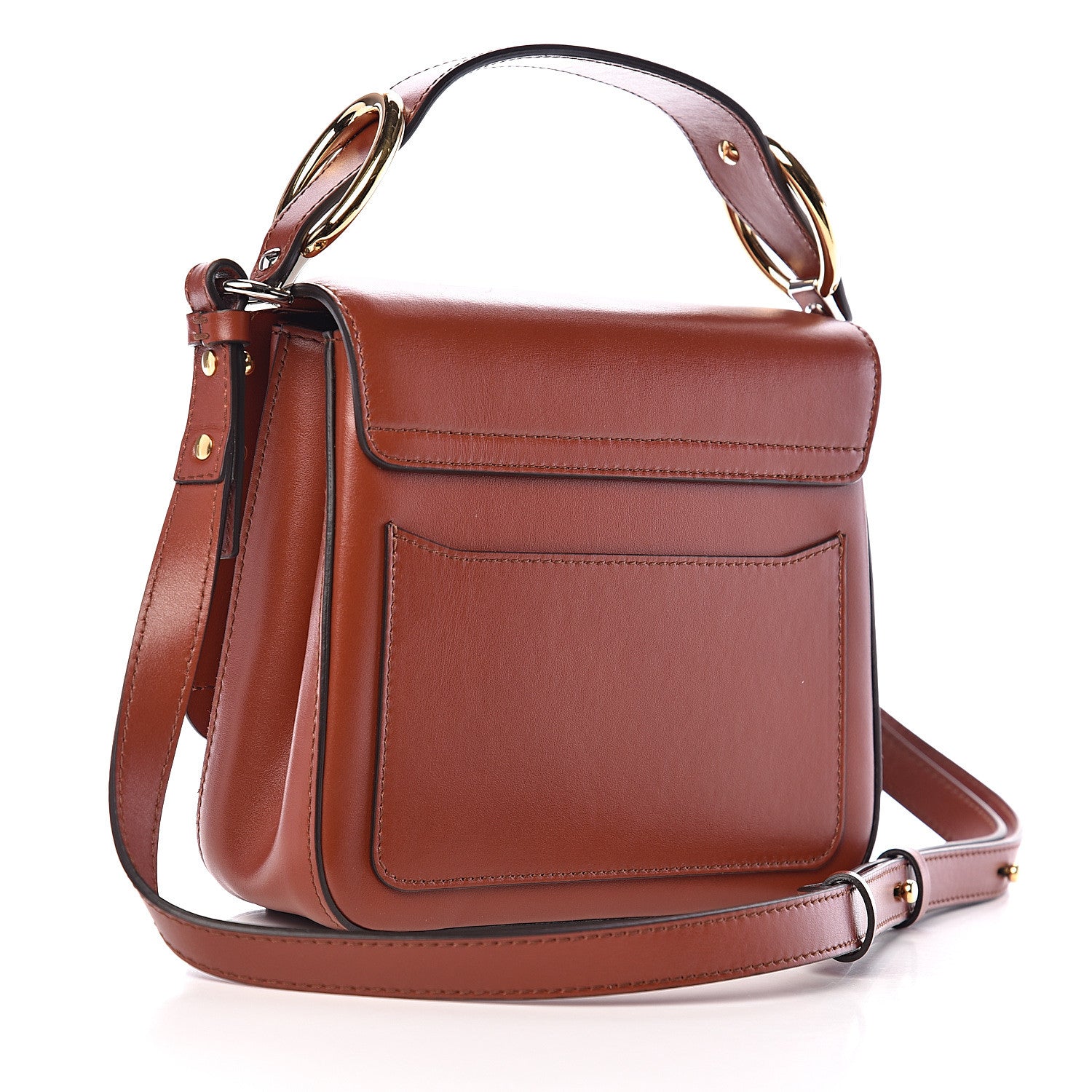 Chloe Calfskin Small C Double Carry Sepia Brown 2 of 10