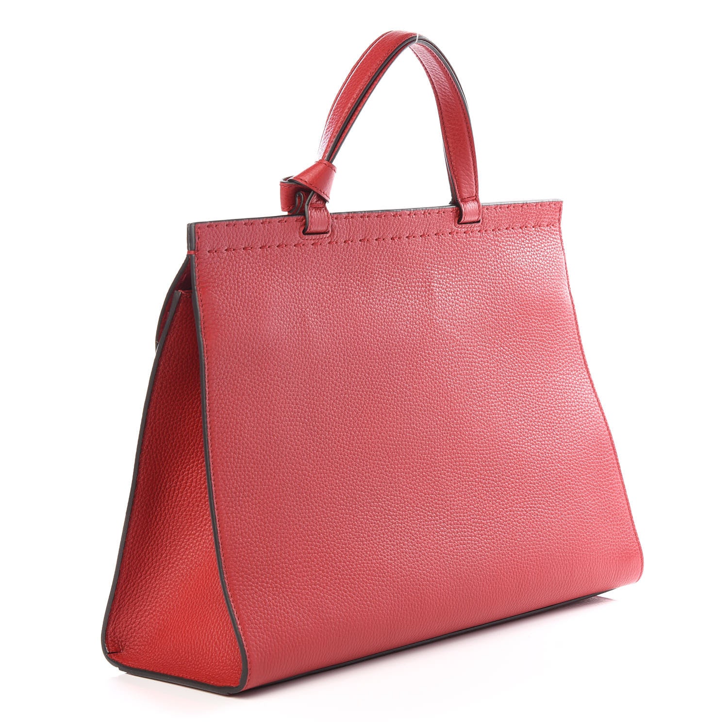 Gucci Calfskin Medium GG Marmont Top Handle Bag Vulcanic Red 2 of 9