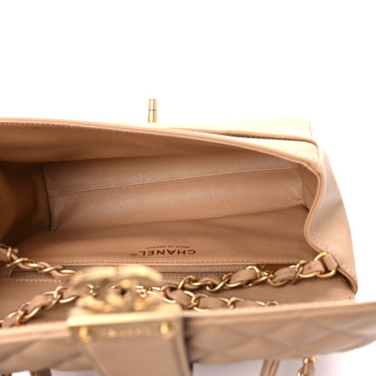 Chanel Calfskin Quilted Chevron In The City Bag Beige 5 of 9