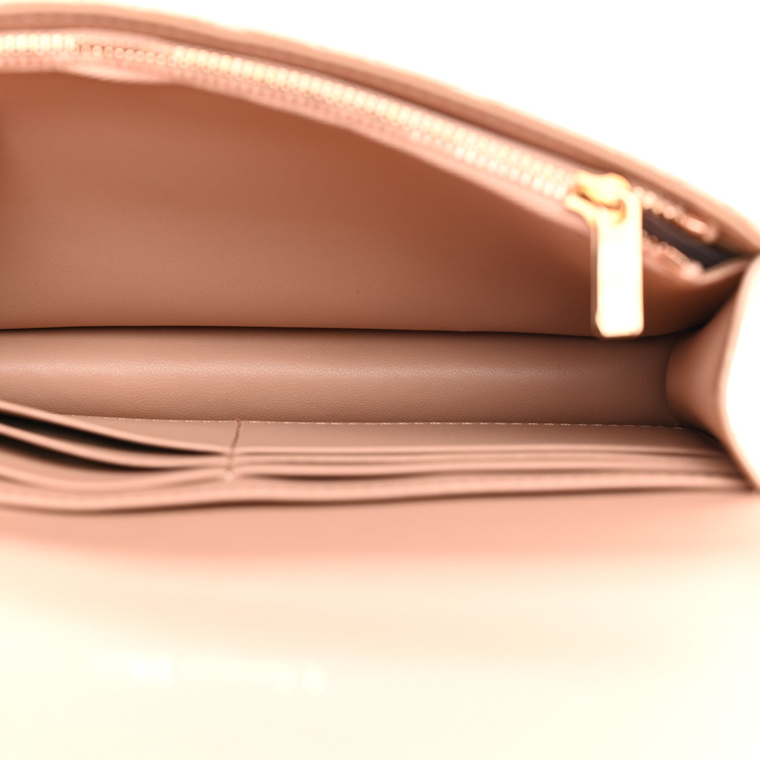 Christian Dior Iridescent Metallic Lambskin Cannage Caro Pouch with Chain Pink 4 of 9