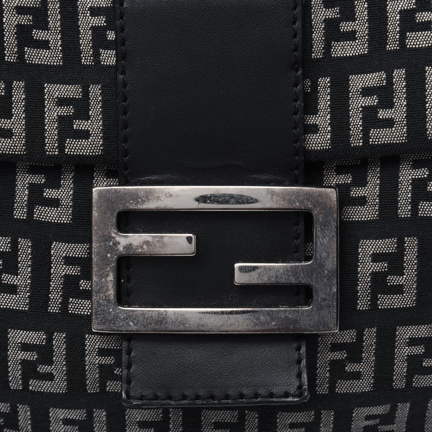 Fendi Zucchino Shoulder Bag Black 27 of 27