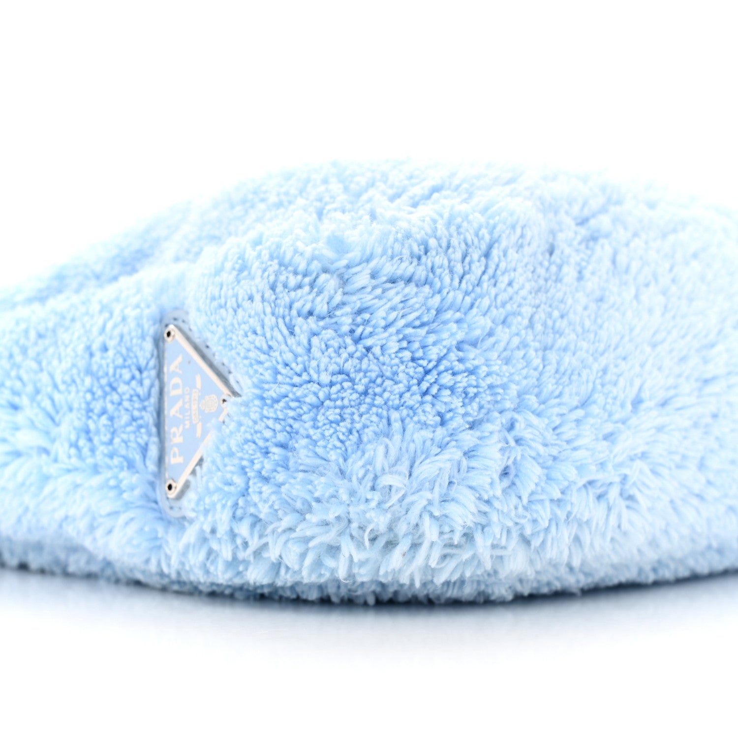 Prada Terry Cloth Mini Re-Edition 2000 Bag Celeste Black 9 of 11