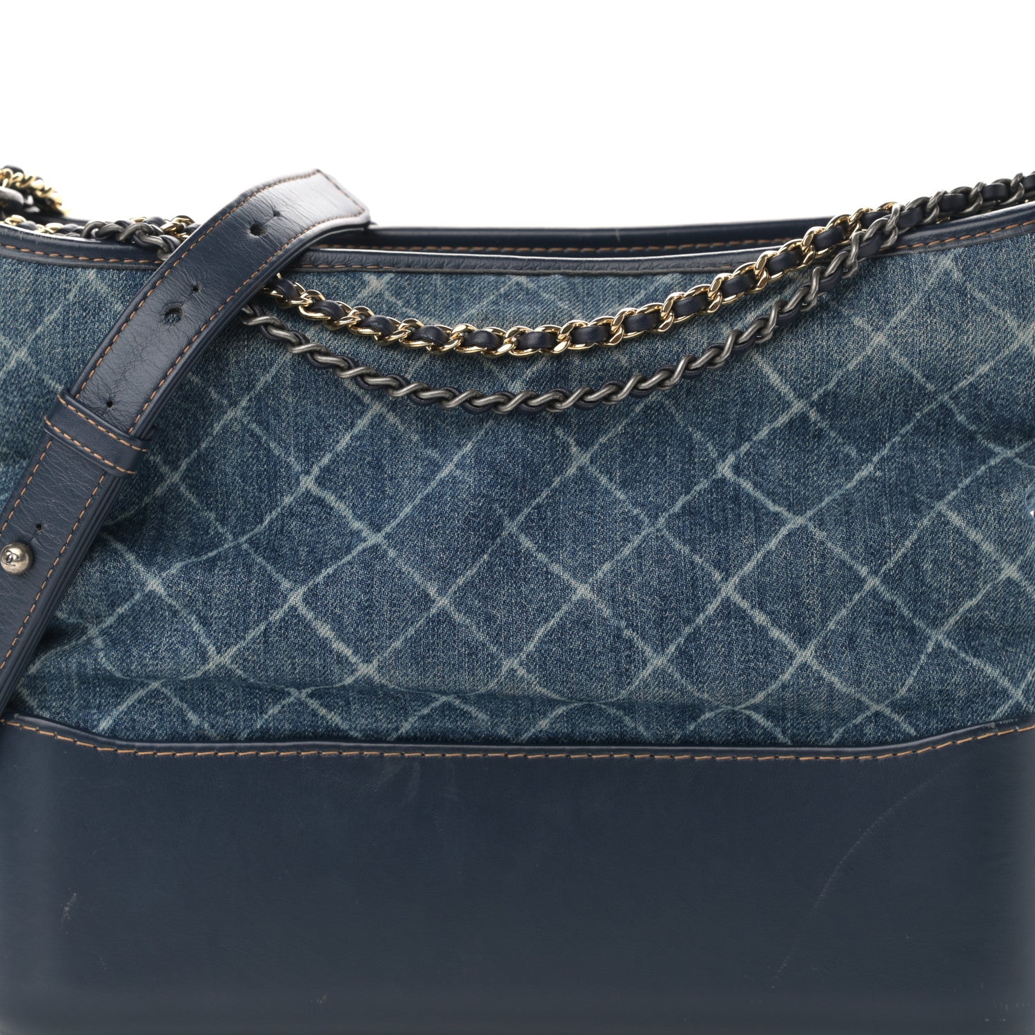 Chanel Denim Calfskin Medium Gabrielle Hobo Blue 8 of 16