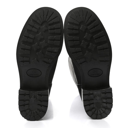Chanel Oily Calfskin Quilted High Boots 37 Black 5 of 7