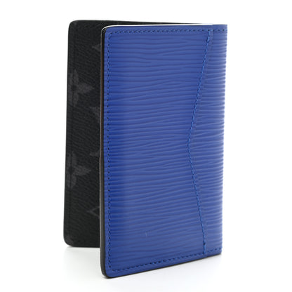 Louis Vuitton Epi Monogram Eclipse Pocket Organizer Blue 3 of 7
