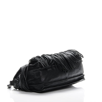 Proenza Schouler Lambskin Fringe Medium PS1 Satchel Black 4 of 7