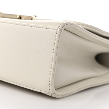 Chanel Grained Calfskin Quilted Small Label Click Flap Bag White 9 of 9