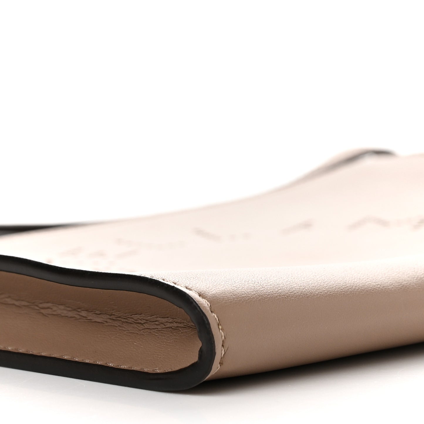 Alter Nappa Perforated Logo Pouch Beige