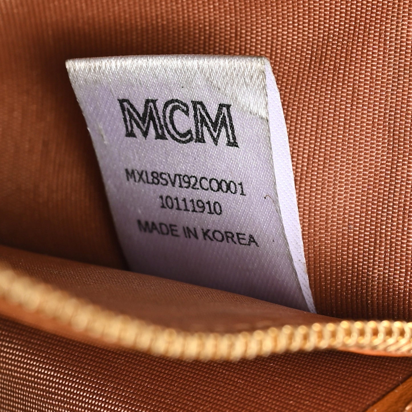 Visetos Large Zip Around Wallet Cognac