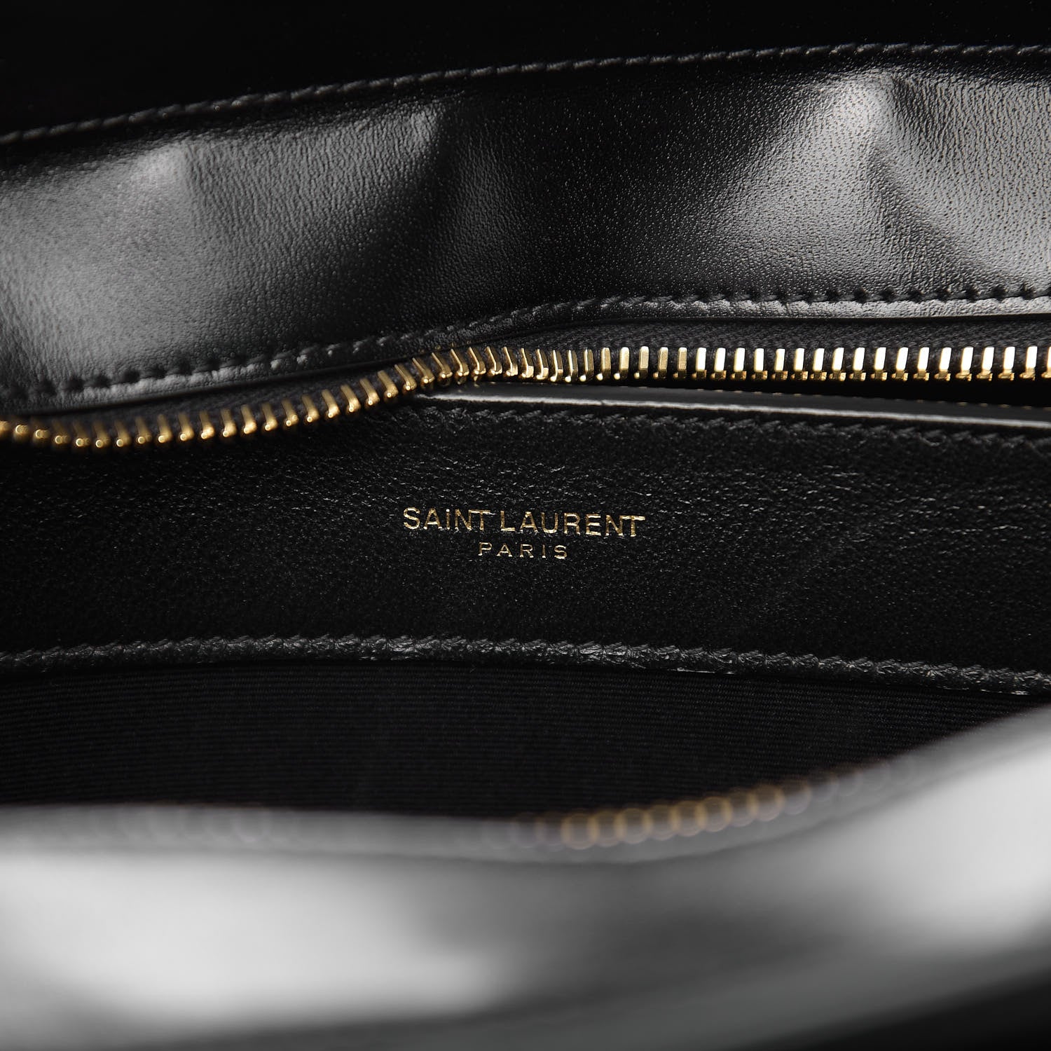 Saint Laurent Shiny Calfskin Medium Uptown Tote Black 5 of 8