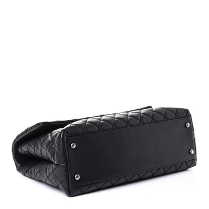 Chanel Caviar Quilted Medium Coco Handle Flap Black 3 of 5