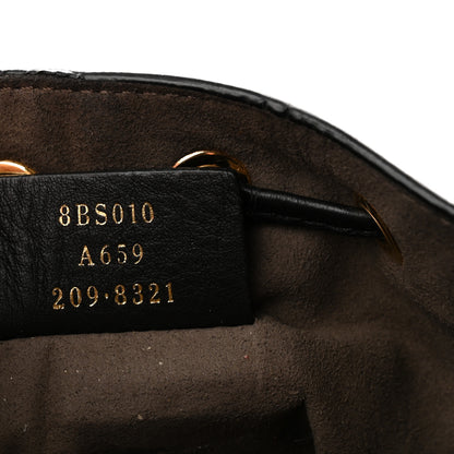Fendi Vitello Liberty F is Fendi Bi-Color FF 1974 Embossed Mini Mon Tresor Bucket Bag Maya Black 7 of 11