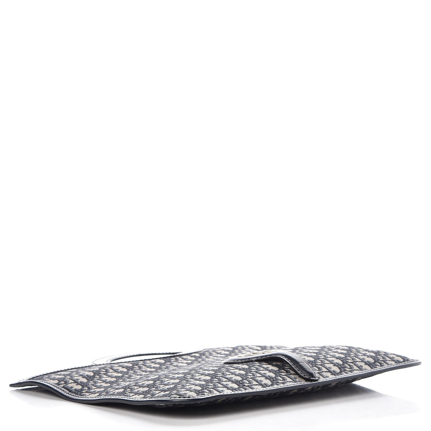 Oblique Fold Over Clutch Blue