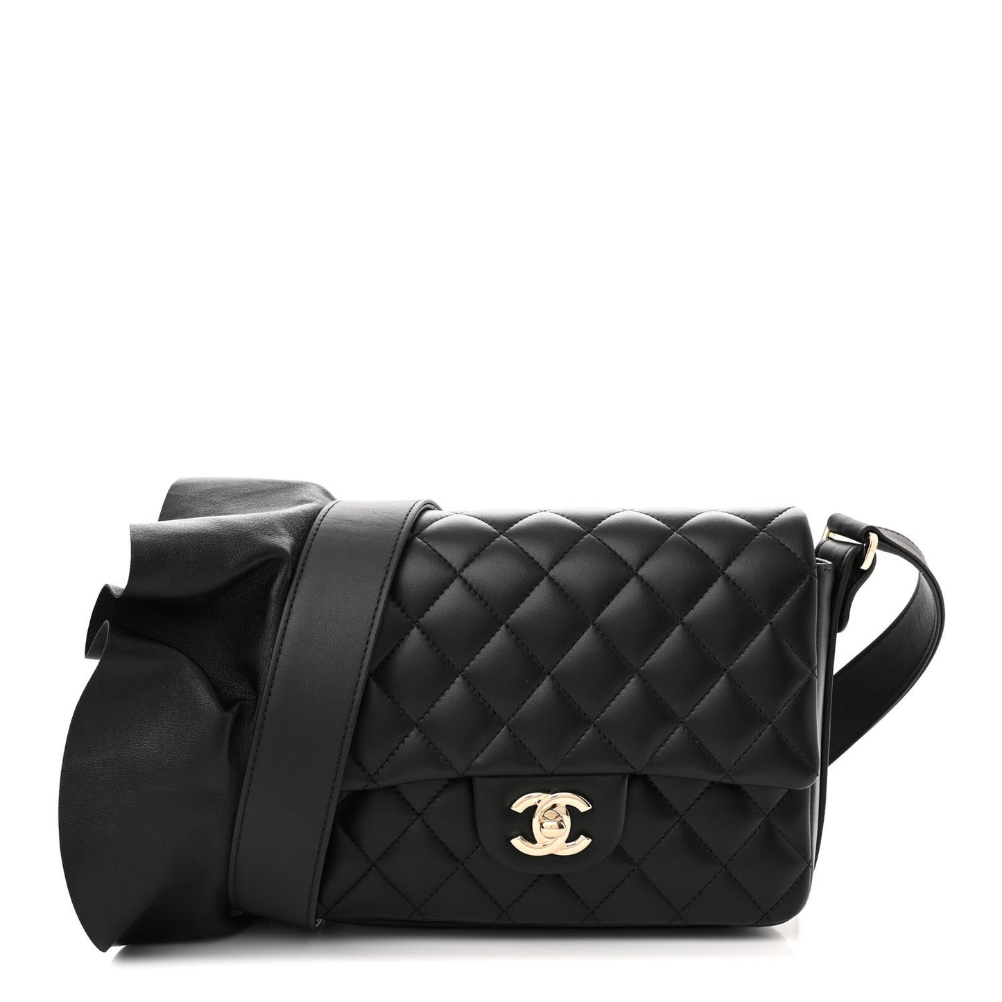 Calfskin Quilted Bolero De Chanel Flap Bag Black